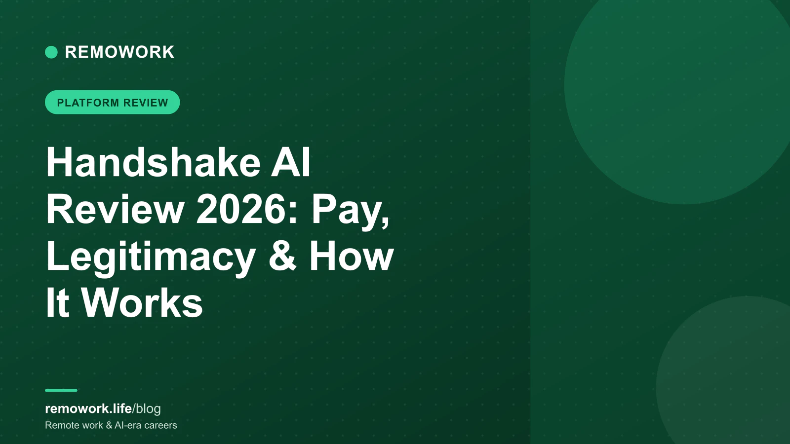 Handshake AI Review 2026: Pay, Legitimacy & How It Works - Remote work article featured image