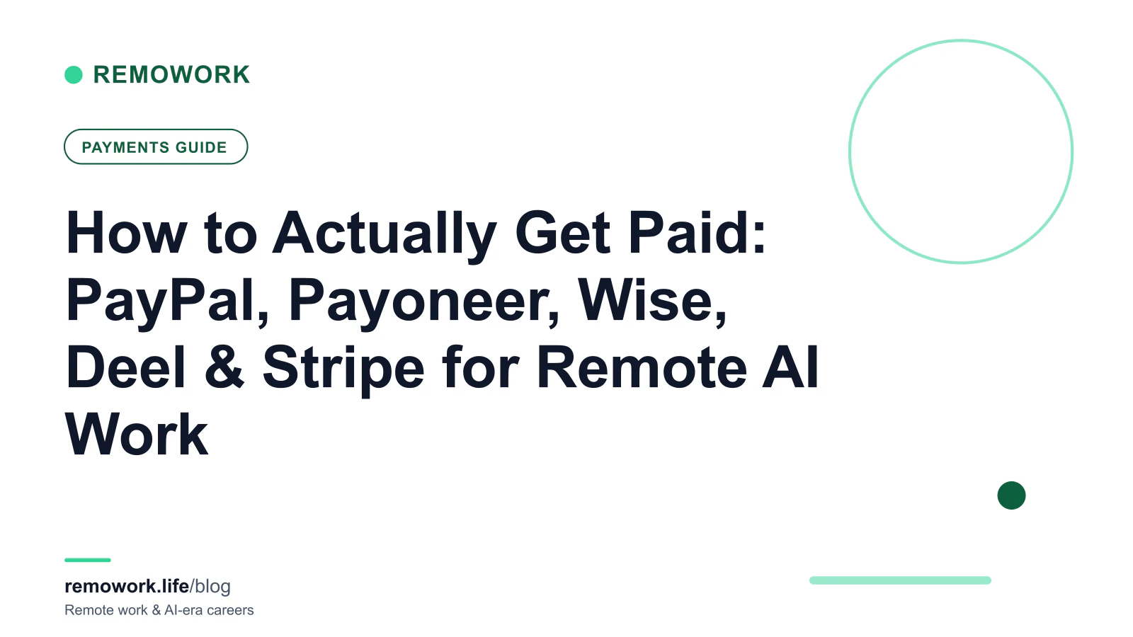 How to Actually Get Paid: PayPal, Payoneer, Wise, Deel & Stripe for Remote AI Work (2026)