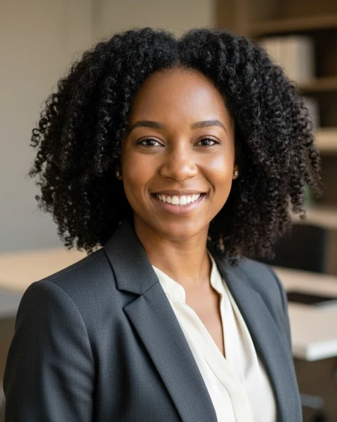 Resume-sized portrait headshot crop